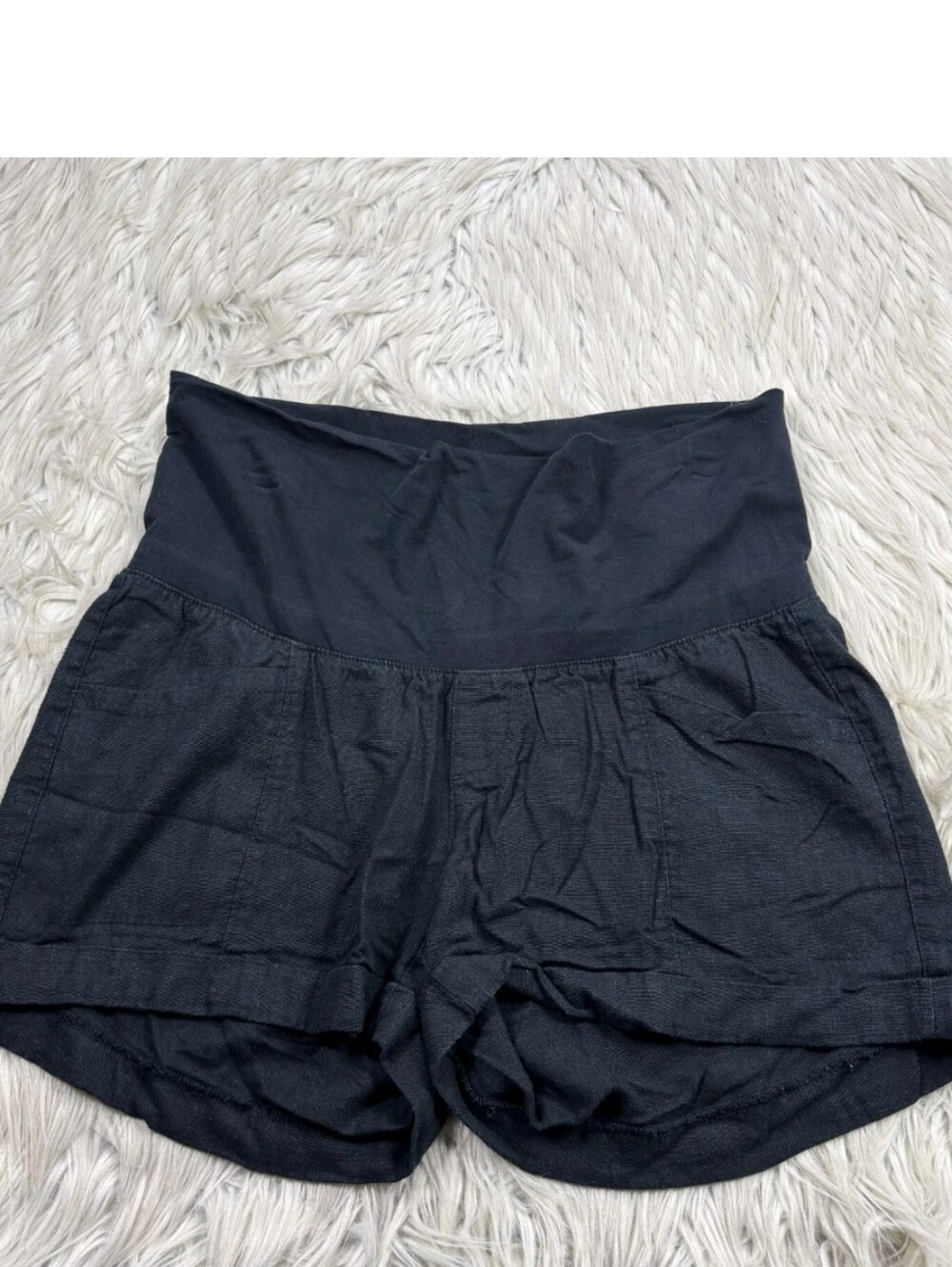 Old Navy Black High-Waist Maternity Shorts Black Size Medium